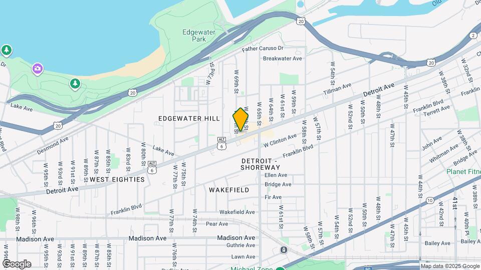 6804 Detroit Ave Map and Location Details