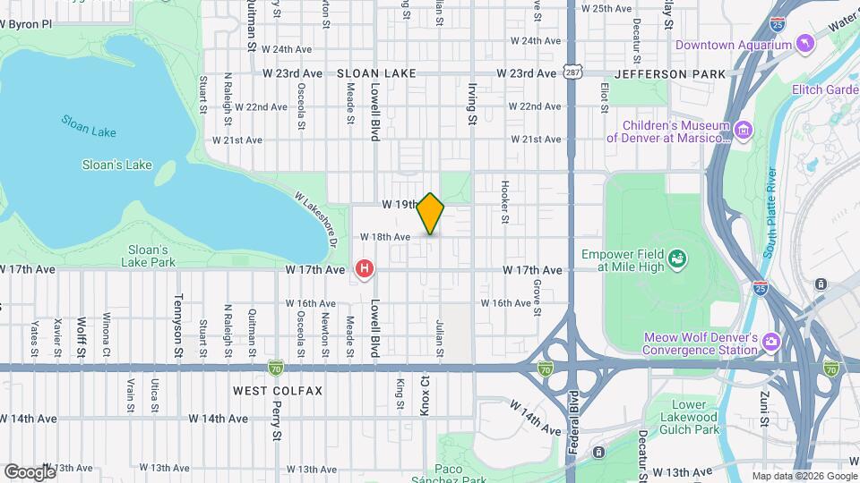 3402 W 18th Ave Map and Location Details