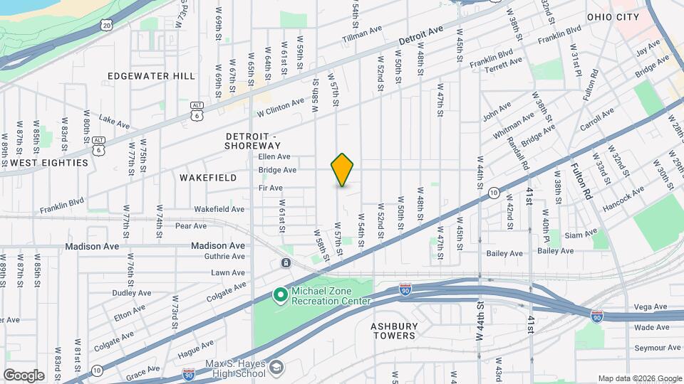 1883 W 57th St Map and Location Details