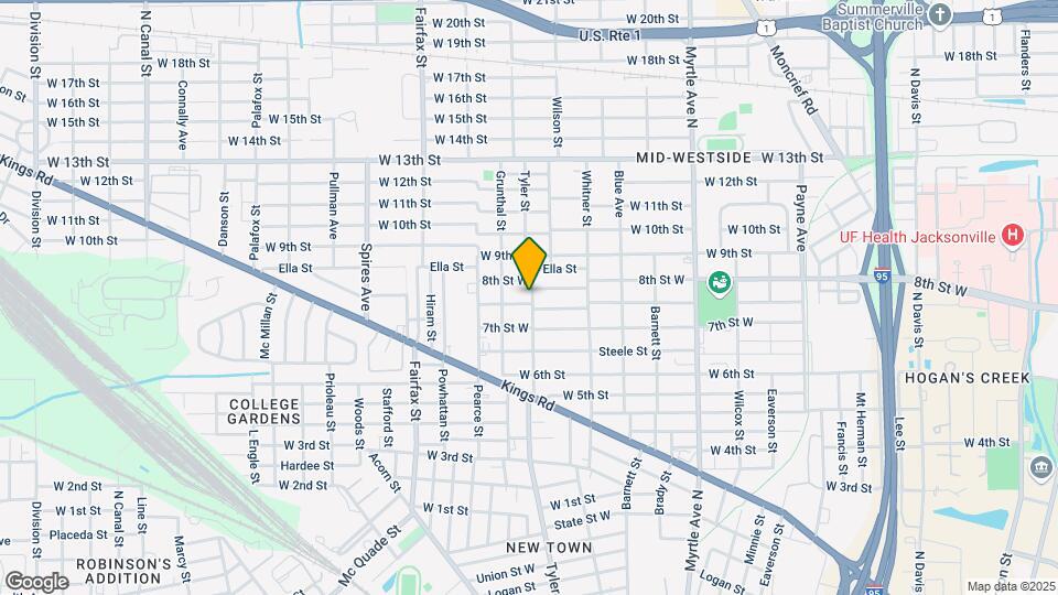 1744 Tyler St Map and Location Details