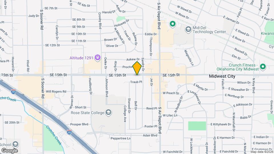 6706 SE 15th St Map and Location Details