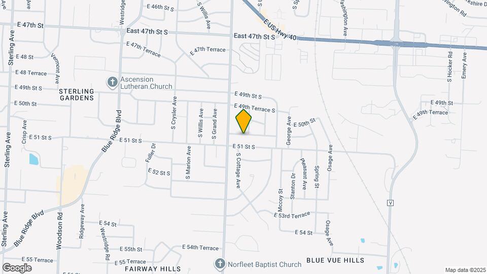 12825 E 50th Terrace Map and Location Details