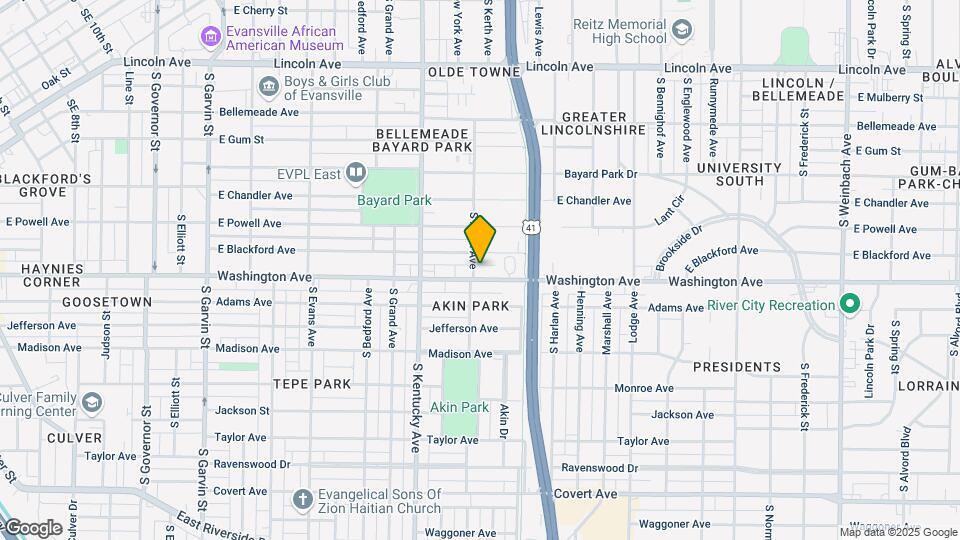 1100 Washington Ave Map and Location Details