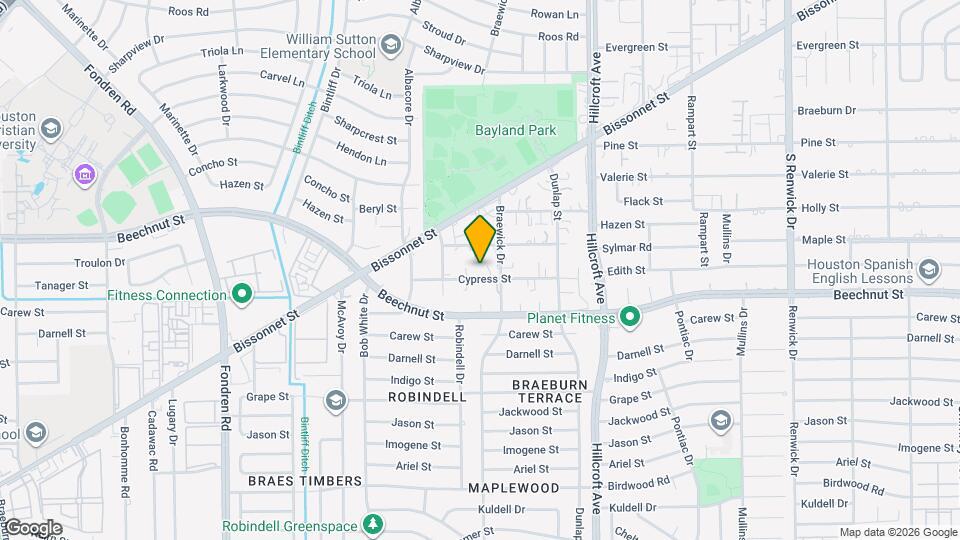 6010 Cypress St Map and Location Details