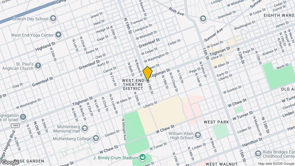 626 N 19th St, Unit 2nd floor Map and Location Details