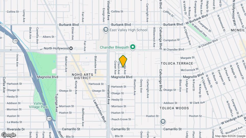 5233 Satsuma Ave Map and Location Details