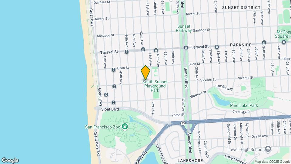 3090 Vicente St Map and Location Details