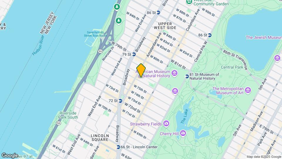 165 W 76th St Map and Location Details