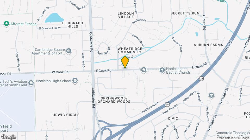 710 E Cook Rd Map and Location Details