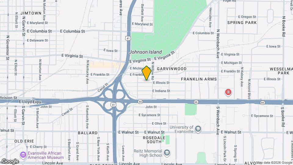 1341 E Illinois St Map and Location Details