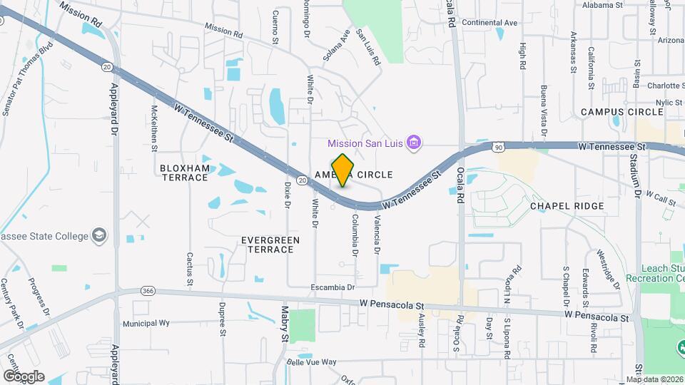 2306 W Tennessee St Map and Location Details