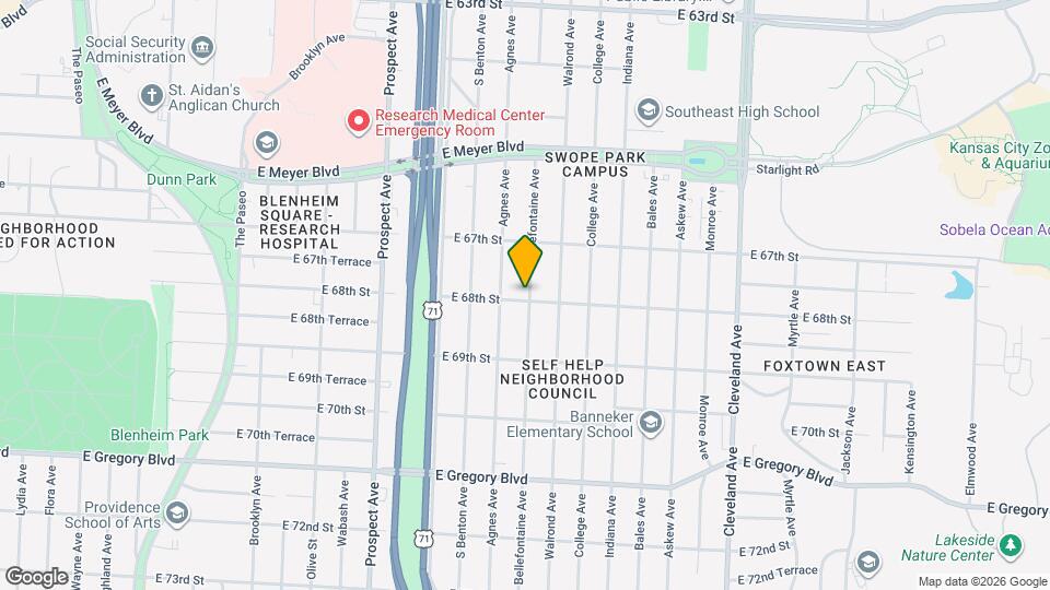 6744 Bellefontaine Ave Map and Location Details