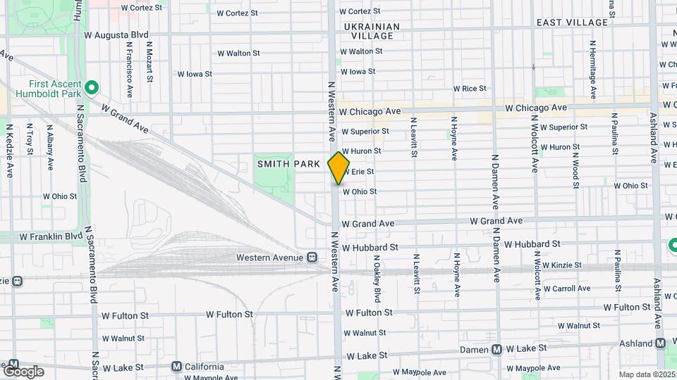 601 N Western Ave Map and Location Details