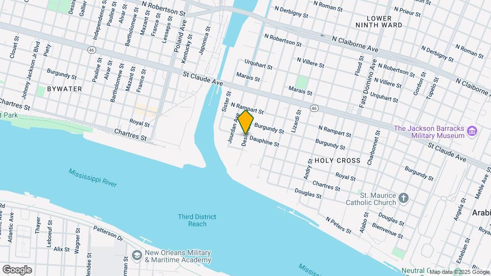 4902 Dauphine St Map and Location Details