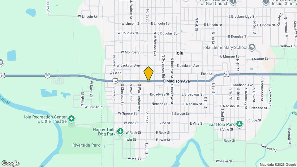 1 E Madison Ave Map and Location Details