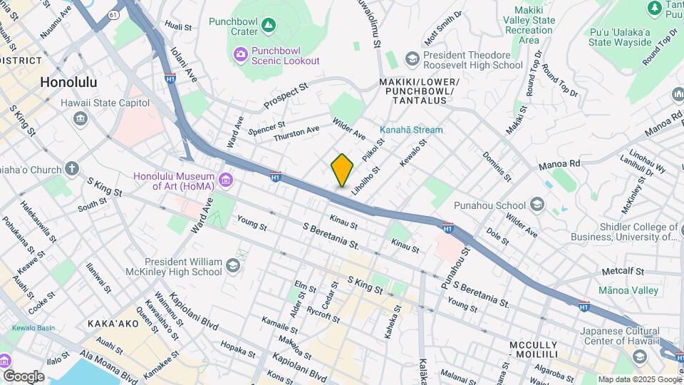 1212 Lunalilo St Mapa y Detalles de la Ubicación