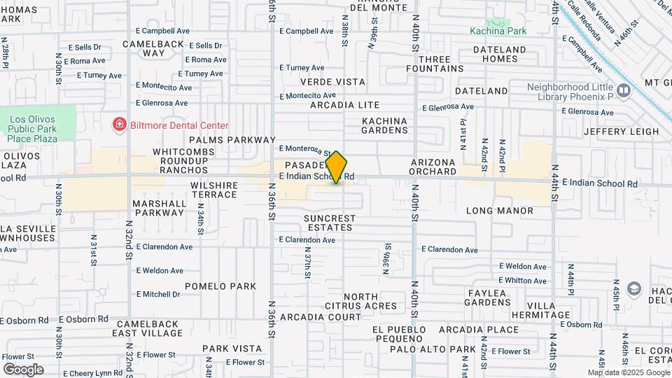 3744 E Amelia Ave Map and Location Details