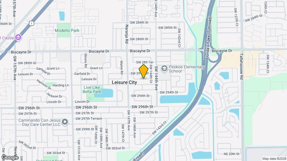 14480 SW 292nd St Map and Location Details