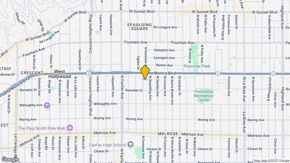 1036 N Genesee Ave Map and Location Details