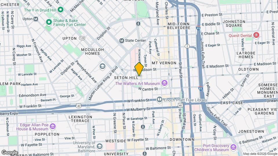 702 N Howard St Map and Location Details