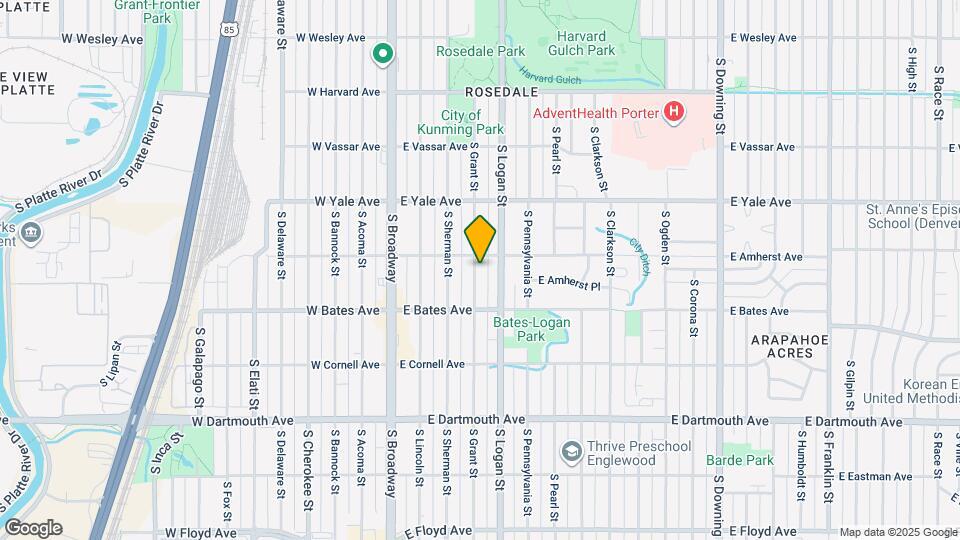2824 S Grant St Map and Location Details