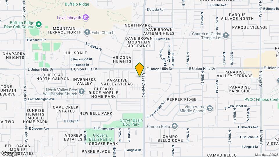 18416 N Cave Creek Rd Map and Location Details