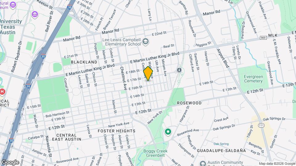 1603 Cedar Ave Map and Location Details