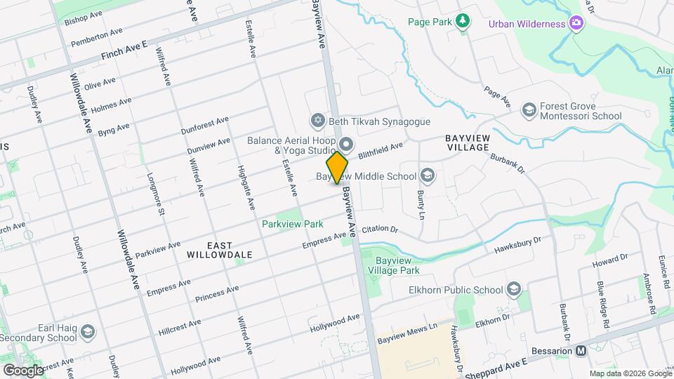 3036 Bayview Ave Map and Location Details