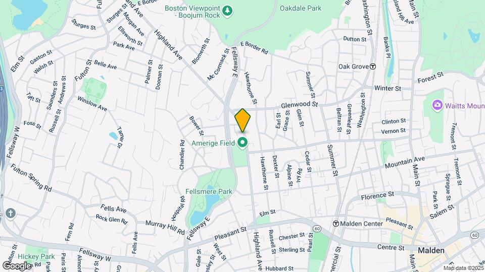 592 Highland Ave, Unit #2FL Map and Location Details