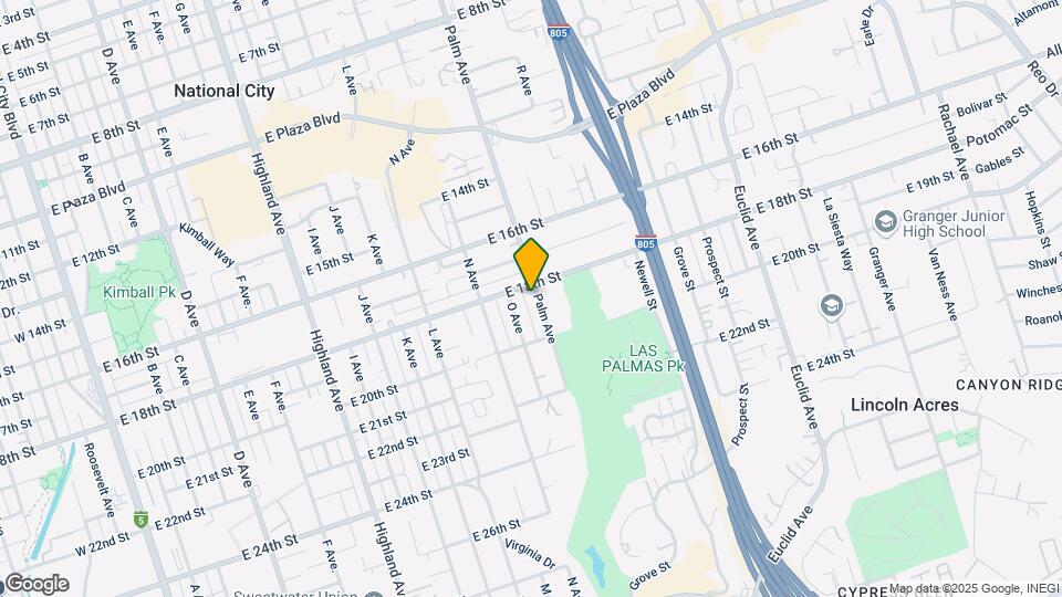 1822 Palm Ave Map and Location Details