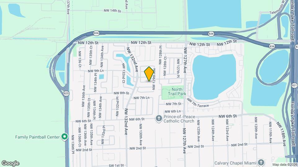 12954 NW 8th Ln Map and Location Details