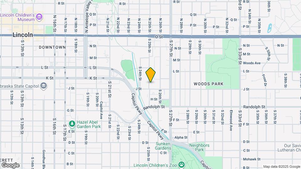 526 S 25th St Map and Location Details
