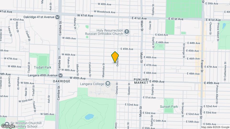 6 W 47th Ave Map and Location Details