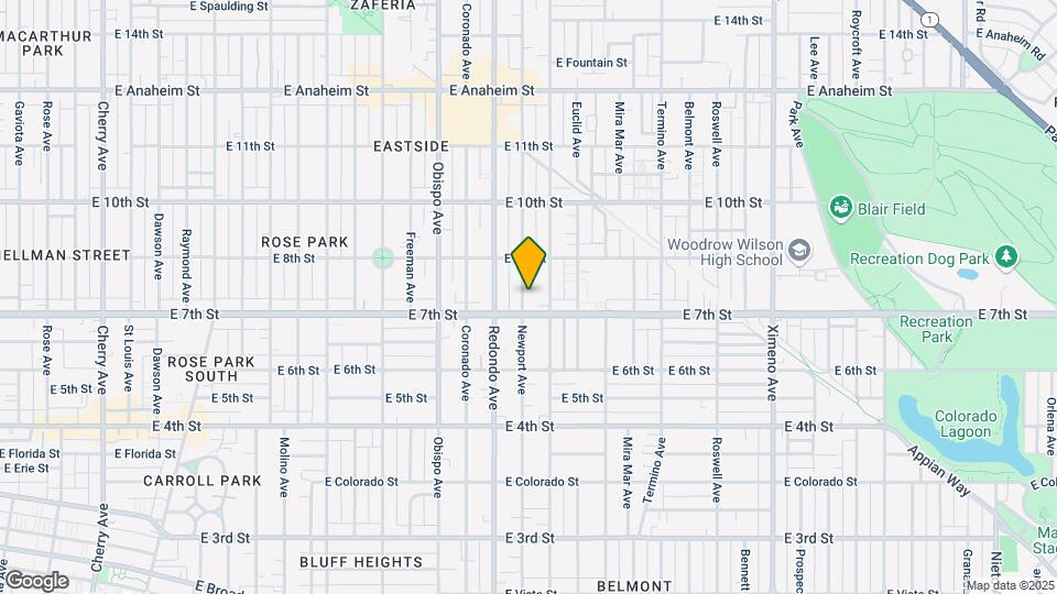 732 Newport Ave Map and Location Details