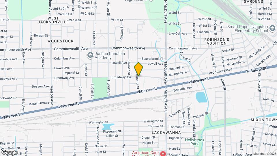 2626 Broadway Ave Map and Location Details