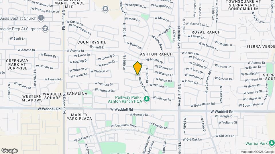 14219 N 150th Ave Mapa y Detalles de la Ubicación