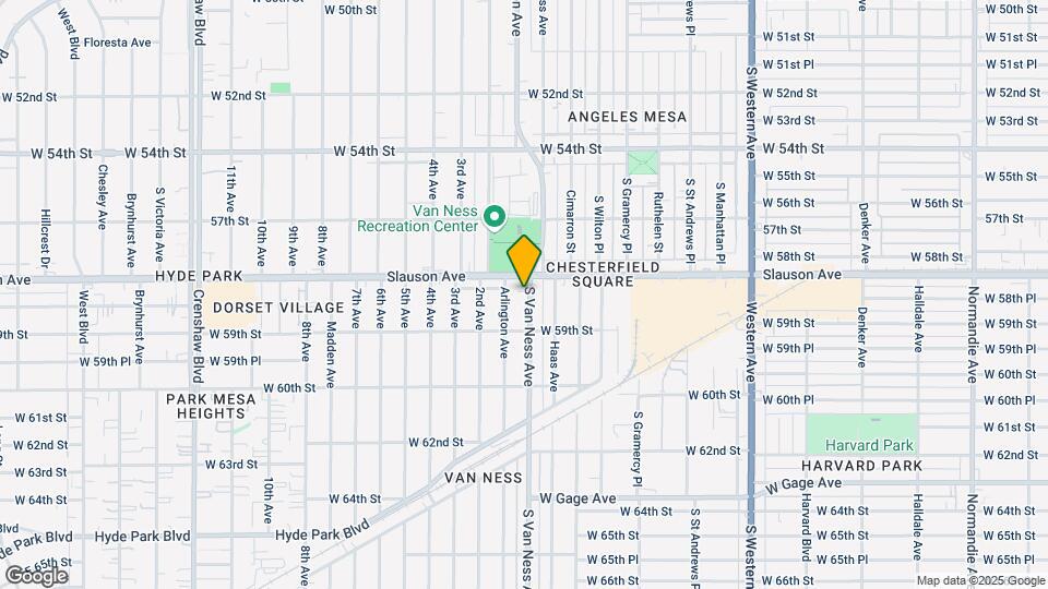 5813-5819 S Van Ness Ave Map and Location Details