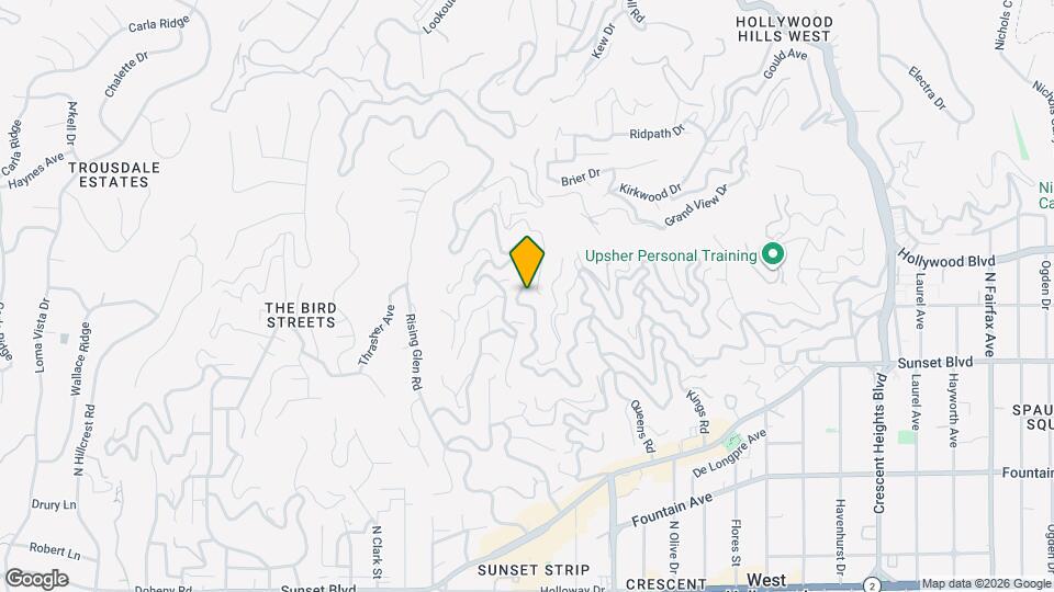 8825 Hollywood Blvd Map and Location Details