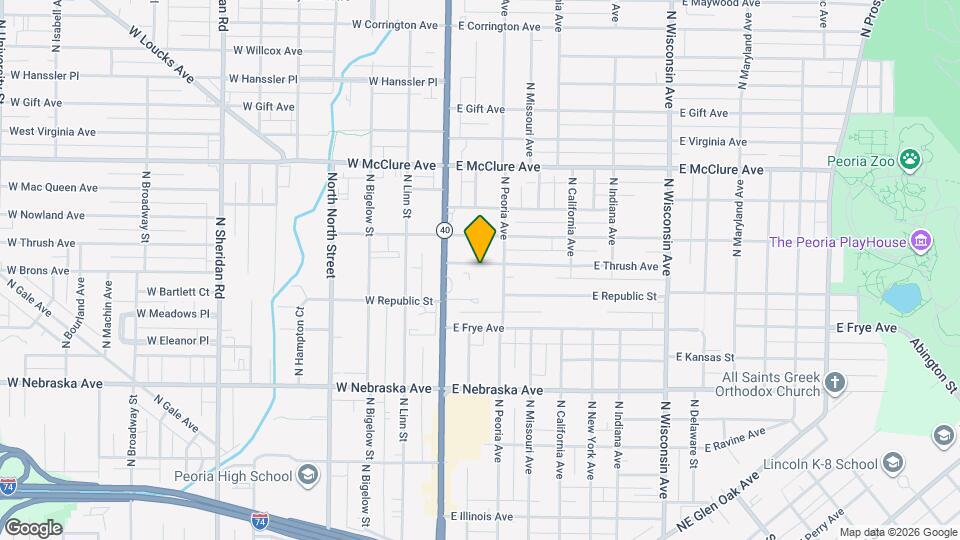 204 E Thrush Ave Map and Location Details