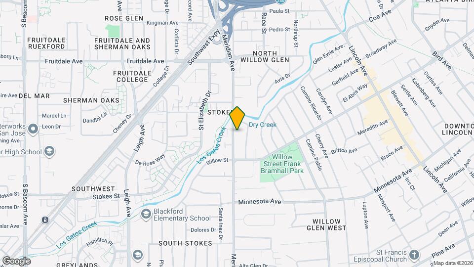 1030 Meridian Ave Map and Location Details