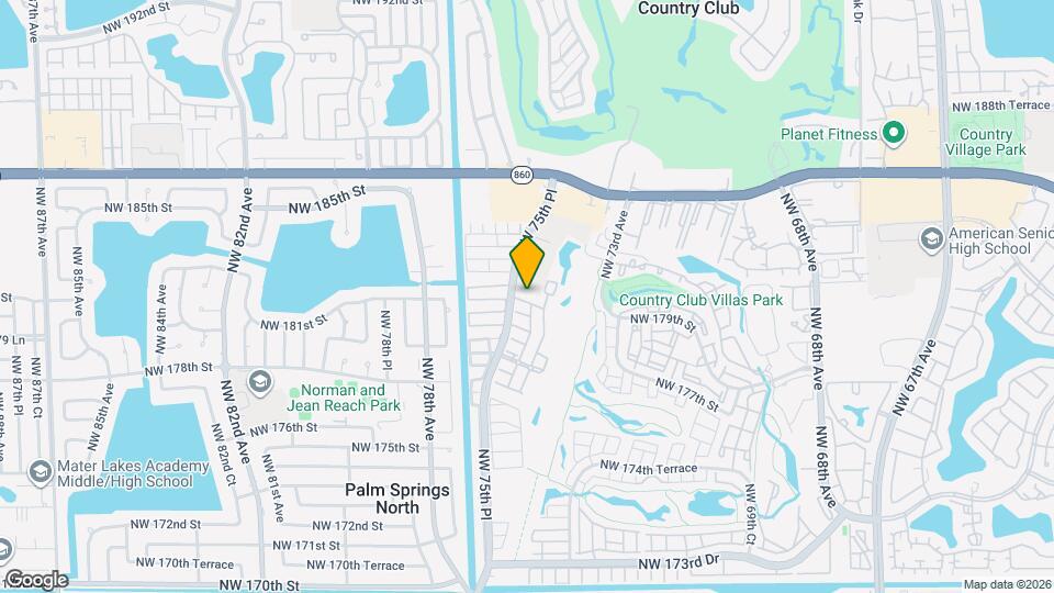 7477 NW 181st St Map and Location Details