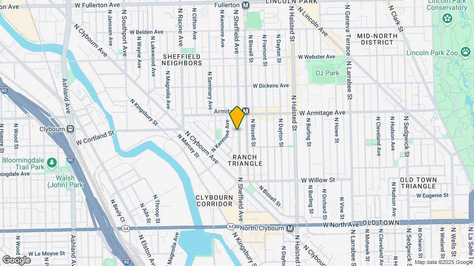 1928 N Sheffield Ave Map and Location Details