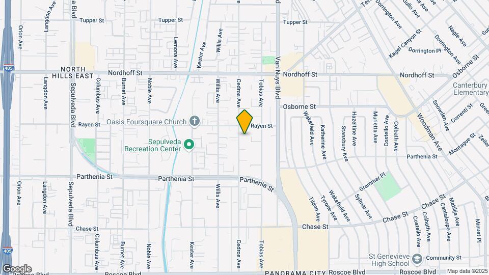 8834 Cedros Ave Map and Location Details