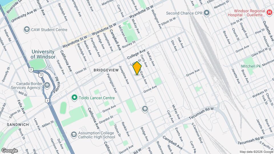 982 Campbell Av, Unit 1 Map and Location Details