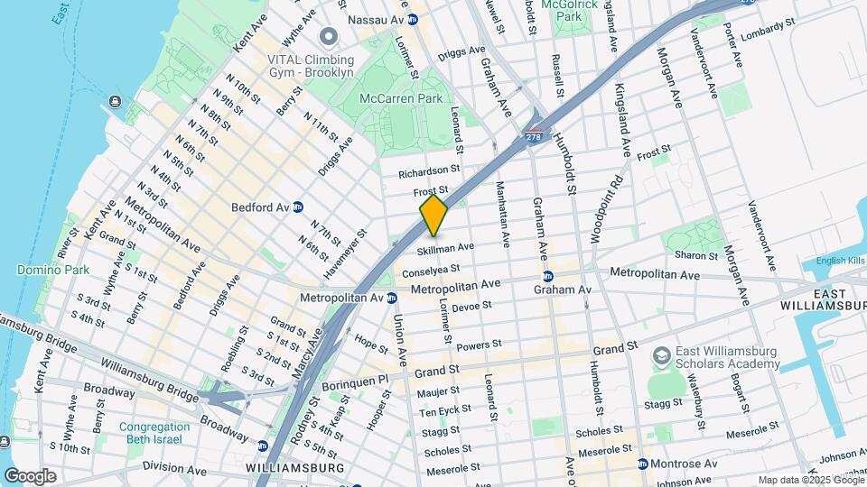 623 Lorimer St Map and Location Details