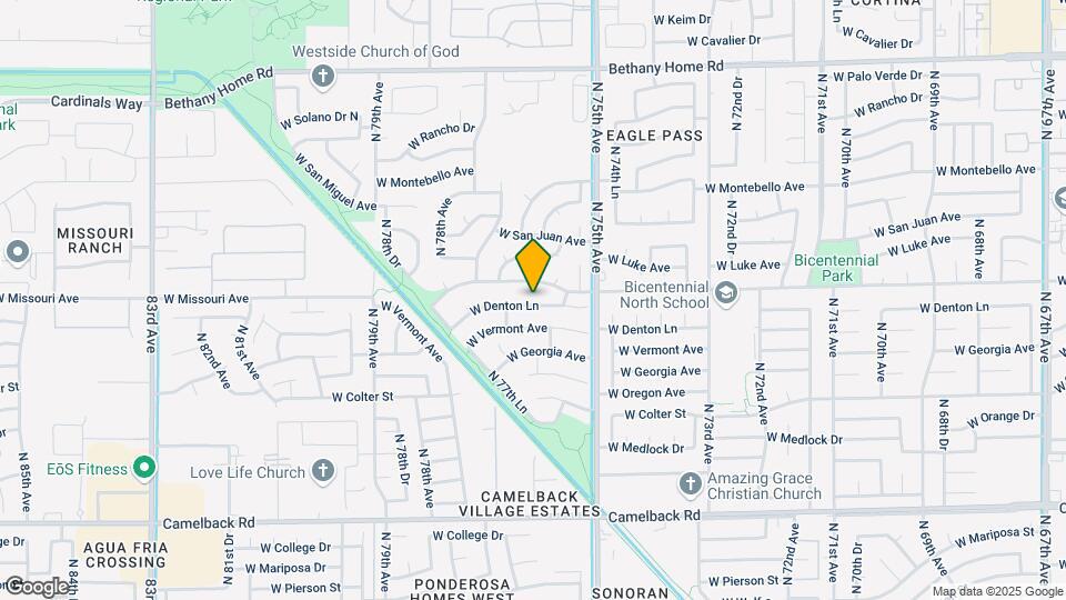 7574 W Denton Ln Map and Location Details
