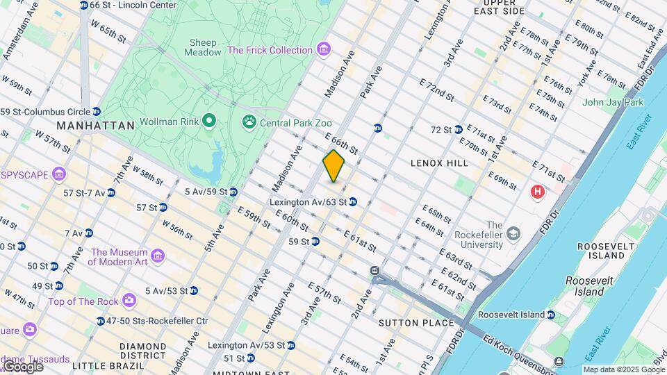 125 E 63rd St Map and Location Details