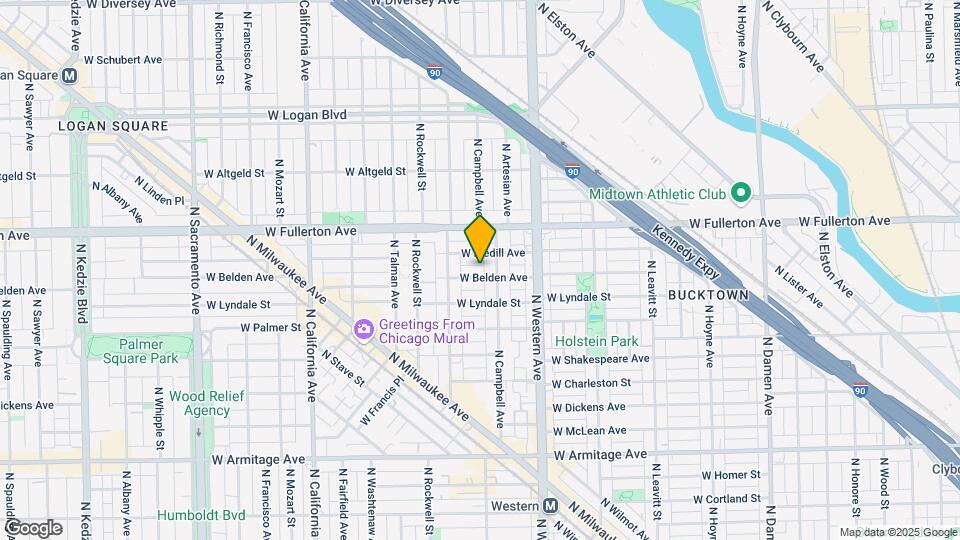 2516 W Belden Ave Map and Location Details