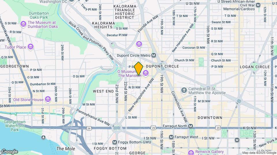 2102 O St NW Mapa y Detalles de la Ubicación