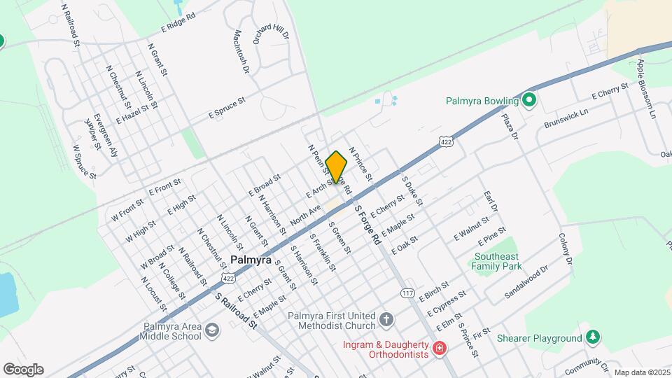 45 N Penn St Map and Location Details